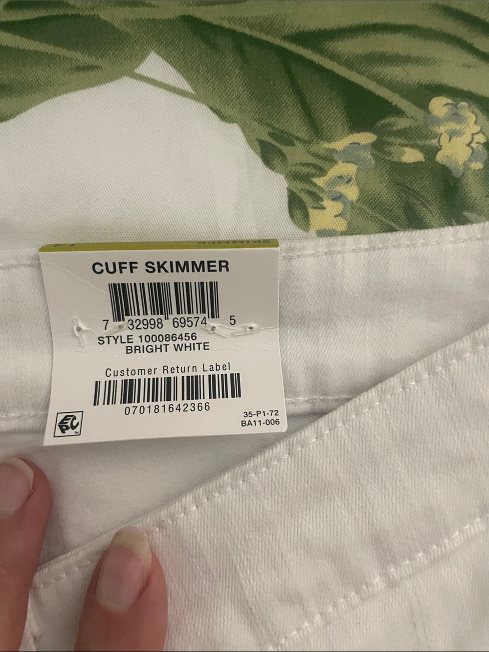 Style & Co. White Cropped Jean shorts size 14 - Picture 3 of 10